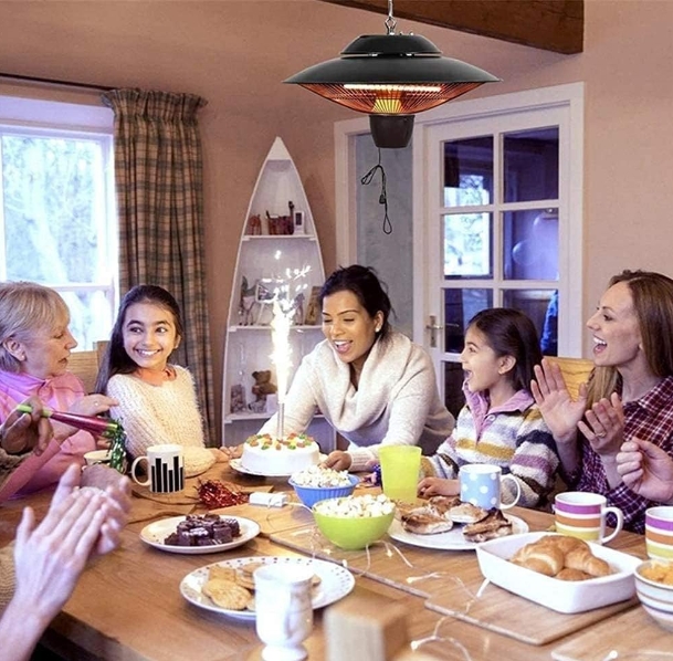 Recessed infrared ceiling heater